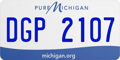 MI license plate DGP2107