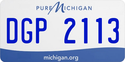 MI license plate DGP2113
