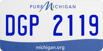 MI license plate DGP2119