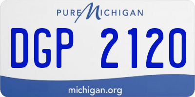 MI license plate DGP2120