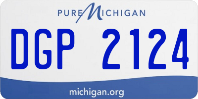 MI license plate DGP2124