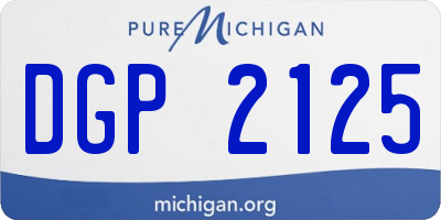 MI license plate DGP2125