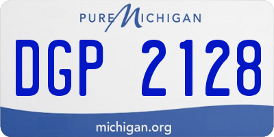 MI license plate DGP2128