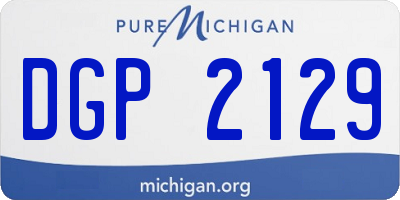 MI license plate DGP2129