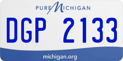 MI license plate DGP2133
