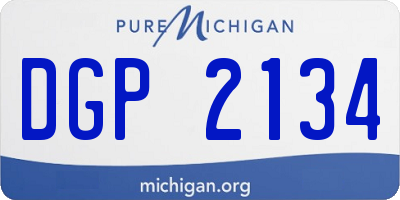 MI license plate DGP2134