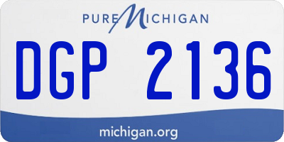 MI license plate DGP2136