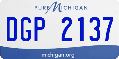 MI license plate DGP2137