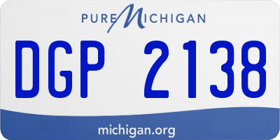 MI license plate DGP2138