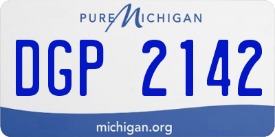 MI license plate DGP2142