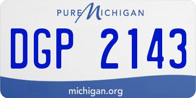 MI license plate DGP2143