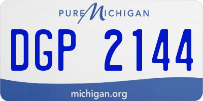 MI license plate DGP2144