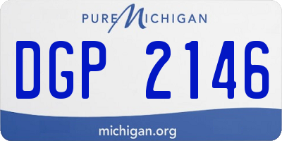 MI license plate DGP2146