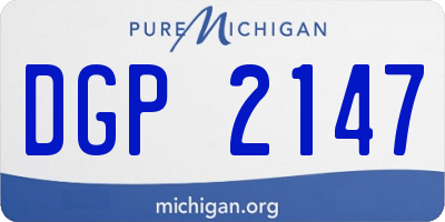 MI license plate DGP2147
