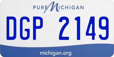 MI license plate DGP2149