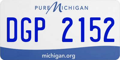 MI license plate DGP2152