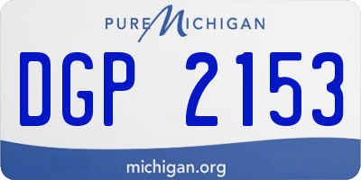 MI license plate DGP2153