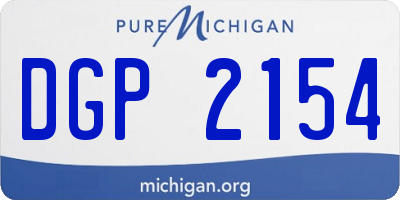 MI license plate DGP2154