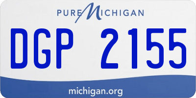 MI license plate DGP2155