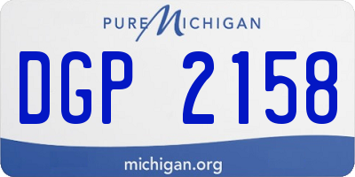 MI license plate DGP2158
