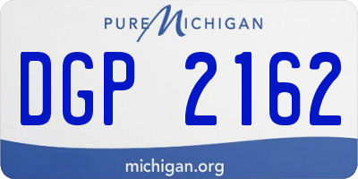 MI license plate DGP2162