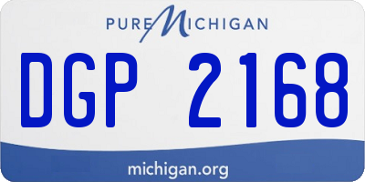MI license plate DGP2168