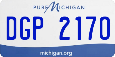 MI license plate DGP2170