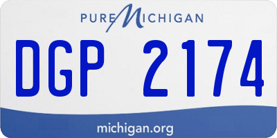 MI license plate DGP2174