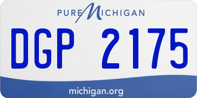 MI license plate DGP2175