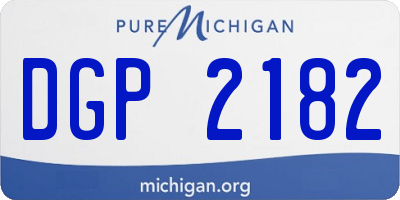 MI license plate DGP2182