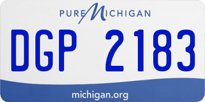 MI license plate DGP2183