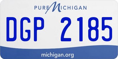 MI license plate DGP2185