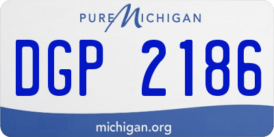MI license plate DGP2186