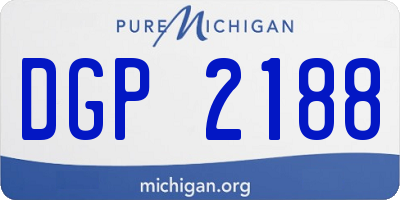 MI license plate DGP2188