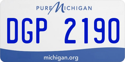 MI license plate DGP2190