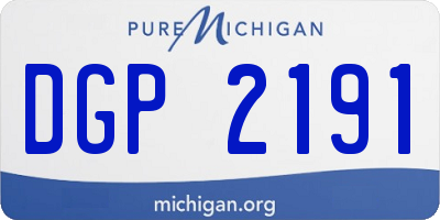 MI license plate DGP2191