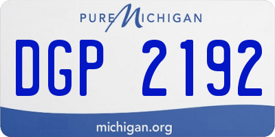 MI license plate DGP2192