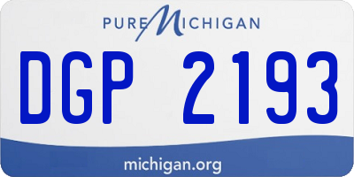MI license plate DGP2193