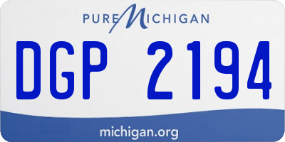 MI license plate DGP2194
