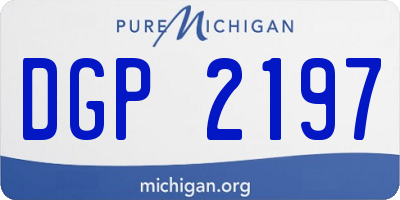 MI license plate DGP2197