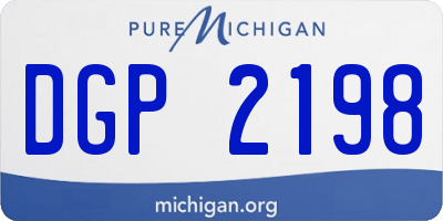 MI license plate DGP2198