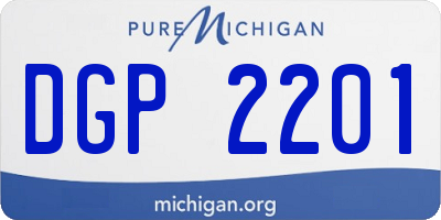 MI license plate DGP2201