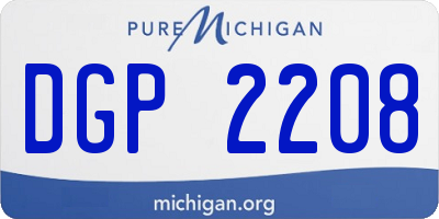 MI license plate DGP2208
