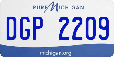 MI license plate DGP2209
