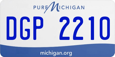 MI license plate DGP2210