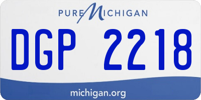 MI license plate DGP2218