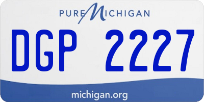 MI license plate DGP2227