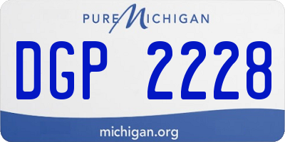 MI license plate DGP2228