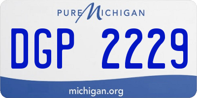 MI license plate DGP2229