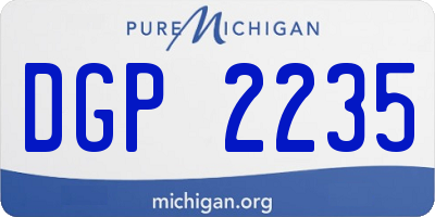 MI license plate DGP2235
